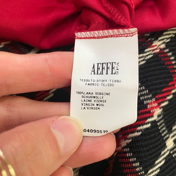 Moschino Italy Red Long Sleeves Festive Virgin Wool Silk Mini Dress Italy Sz 10 - Picture 6 of 13